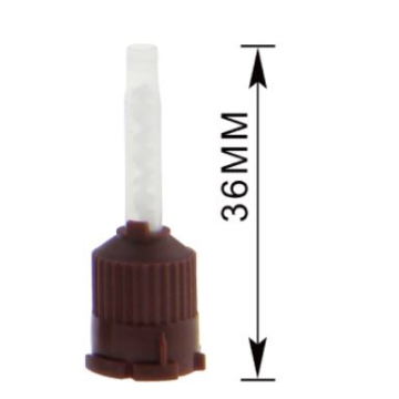 Clinique Canule mixare maro 1:1, 36mm, varf tesit, 50buc/pg
