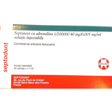 SP SEPTANEST CU ADRENALINA 1:200000 Cod CIM W05650001