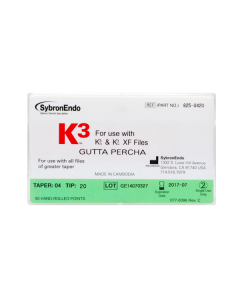 Conuri gutaperca K3/K3XF .04/.20 50buc/cut 825-0420