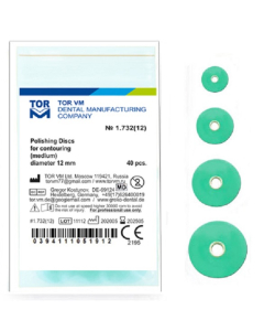 DISCURI FINISARE COMPOZIT DIAMETRU 12MM MEDIUM VERZI 40BUC 1732(12) TOR VM