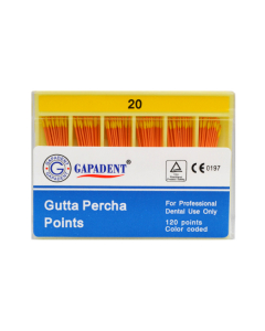 Gapa conuri gutaperca 120 buc/cut nr.20 galbene