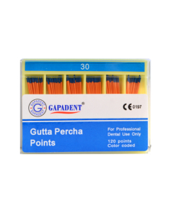 Gapa conuri gutaperca 120 buc/cut nr.30 albastru