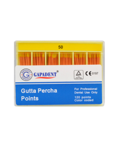 Gapa conuri gutaperca 120 buc / cut nr. 50 Galben