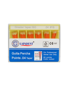 Gapa conuri gutaperca taper 60 buc/cut 04 nr.15 albe