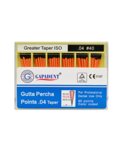 Gapa conuri gutaperca taper 60 buc/cut 04 nr.40 negru