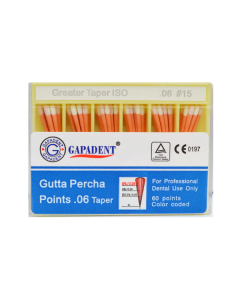Gapa conuri gutaperca taper 60 buc/cut 06 nr.15 albe