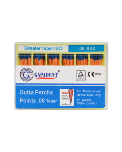 Gapa conuri gutaperca taper 60 buc/cut 06 nr.30 albastre