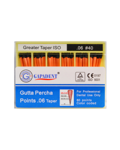 Gapa conuri gutaperca taper 60 buc/cut 06 nr.40 negru