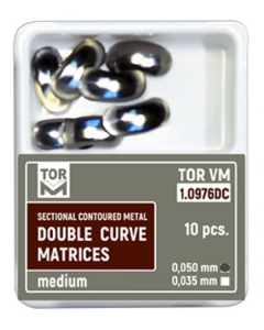 MATRICI SECTIONALE CONTURATE 0.05MM DUBLU CURBATE LARGE 10976DC TorVM, 10 BUC/SET