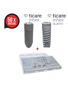 Pachet 50 x Implanturi Inhex + Quatro + trusa MG Modular Surgical Box
